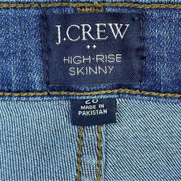 J. Crew Factory Jeans Women's 26 Blue Skinny High Rise Dark Denim AG926 - Picture 5 of 12